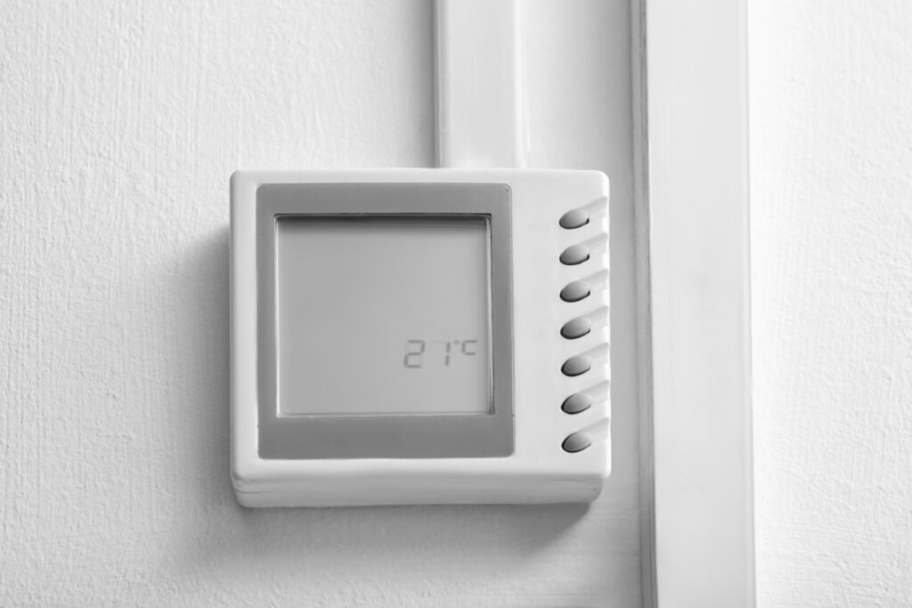 Affichage de contrôle de température d'un thermostat