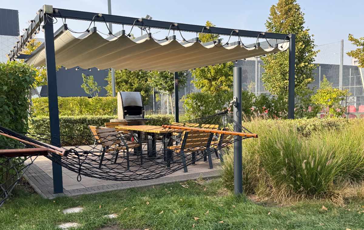 Un pergolas installé dans le jardin